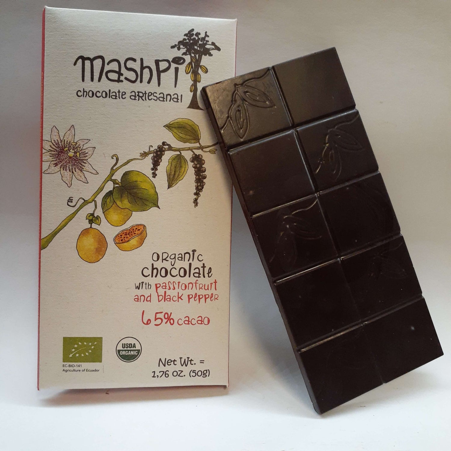 Passionfruit & Pepper chocolate bar - Mashpi Chocolate