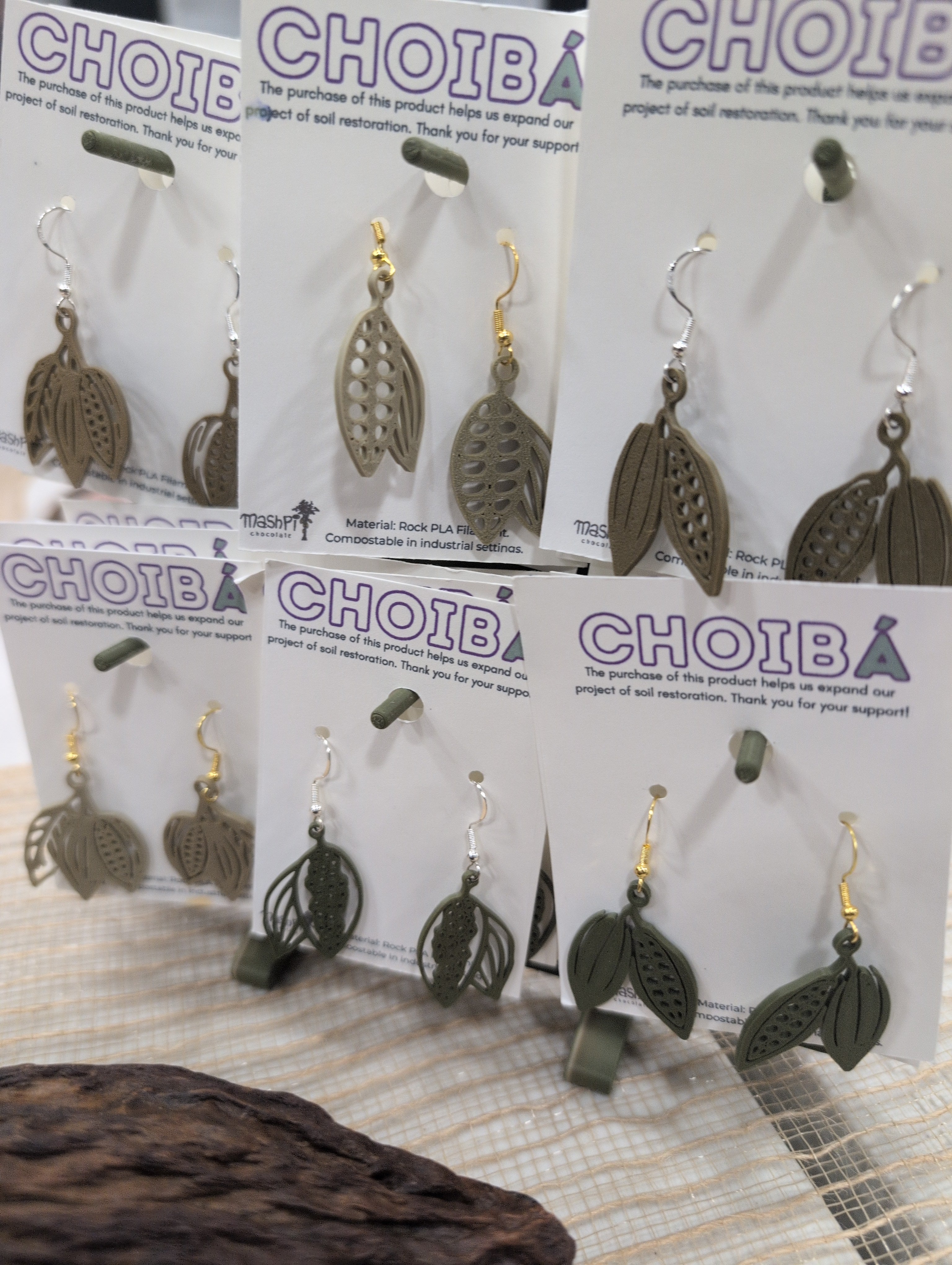 Cacao earrings variety