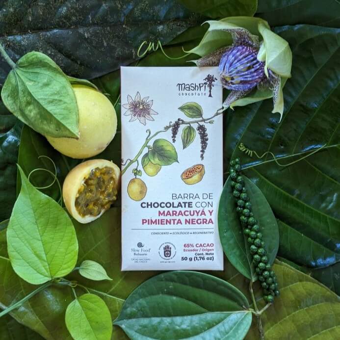 Passionfruit & Pepper chocolate bar - Mashpi Chocolate