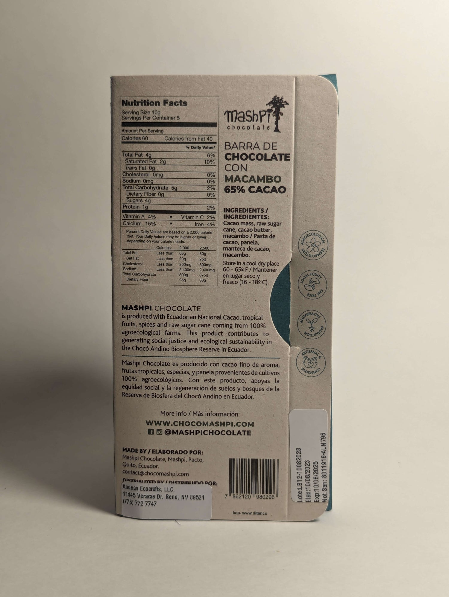 Macambo bar - Mashpi Chocolate
