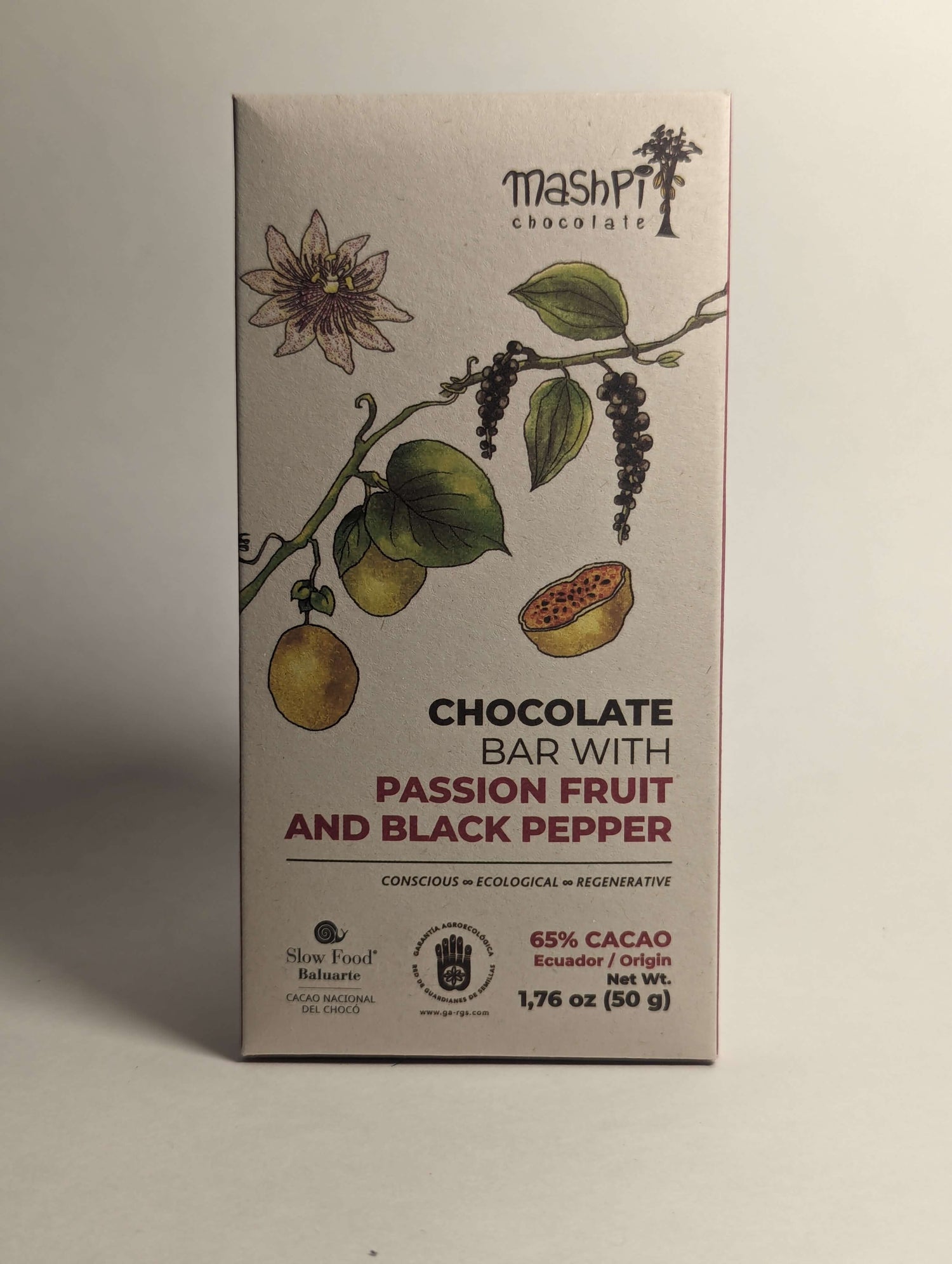 Passionfruit & Pepper chocolate bar - Mashpi Chocolate