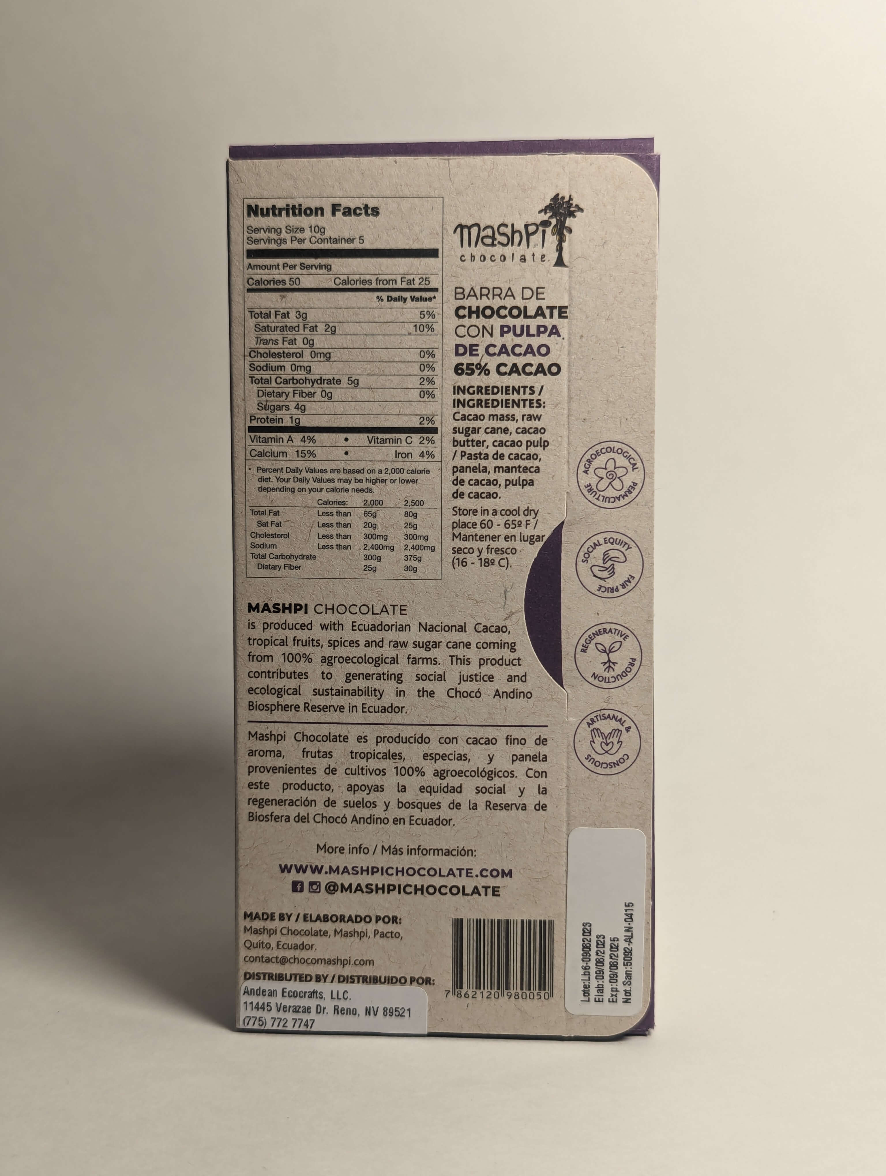 Pulp Filled Bar - Mashpi Chocolate
