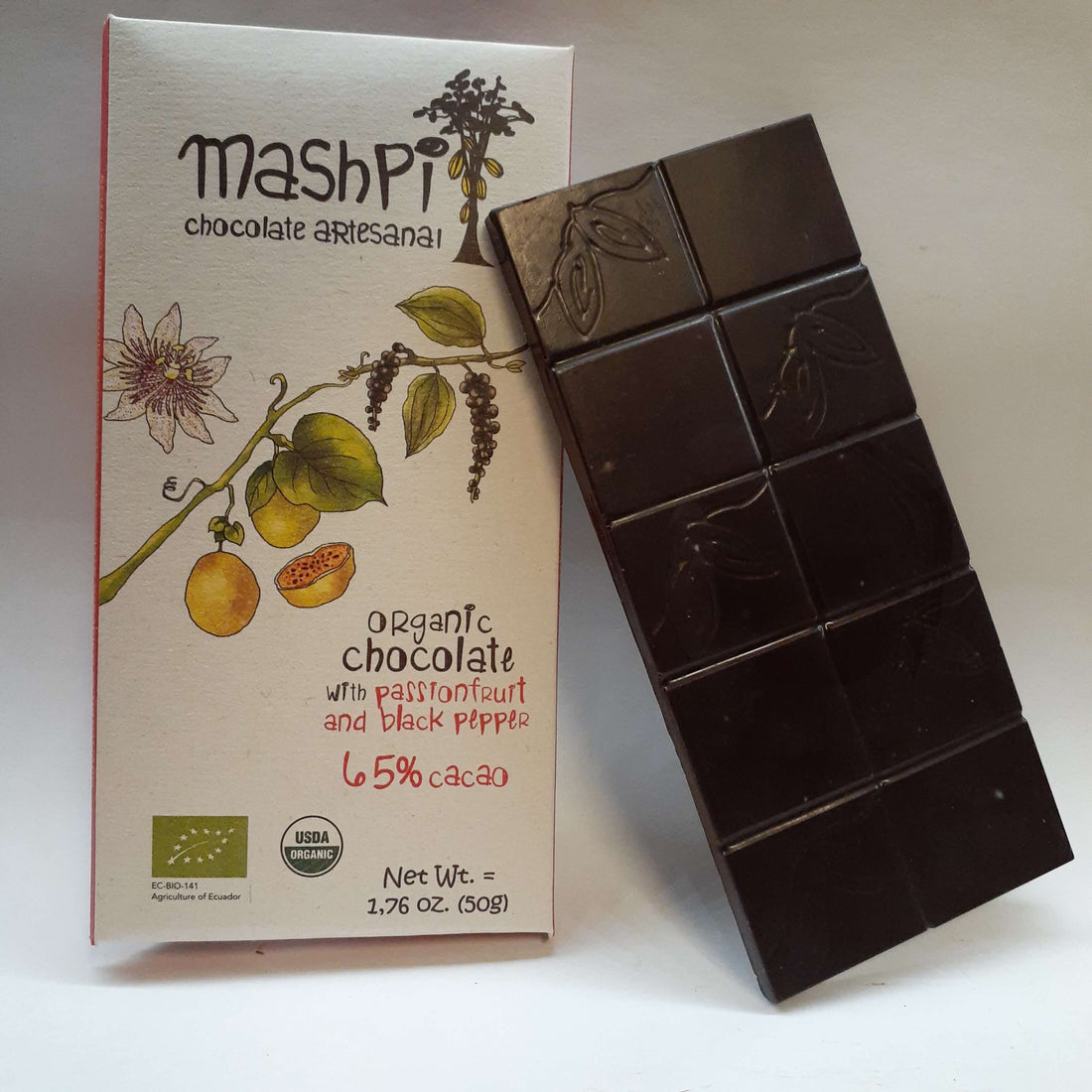 Passionfruit & Pepper chocolate bar - Mashpi Chocolate