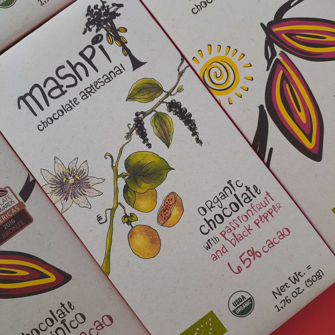 Passionfruit & Pepper chocolate bar - Mashpi Chocolate