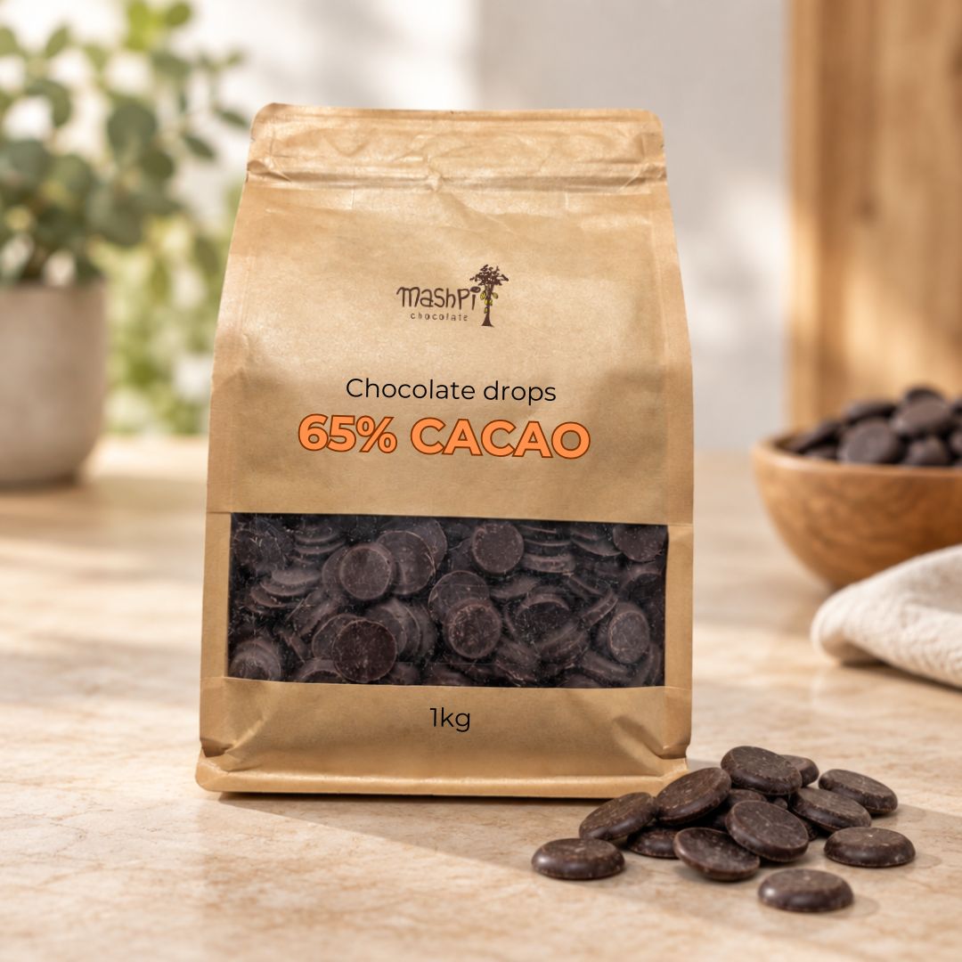Baking-Chocolates-Drops 65% For-Baking-Assortment-of-high-quality-baking-chocolates-in various-shapes-andsizes,-perfect for creating delicious desserts and confections- Mashpi-Chocolate 