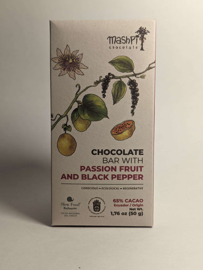 Passionfruit &amp; Pepper chocolate bar - Mashpi Chocolate 