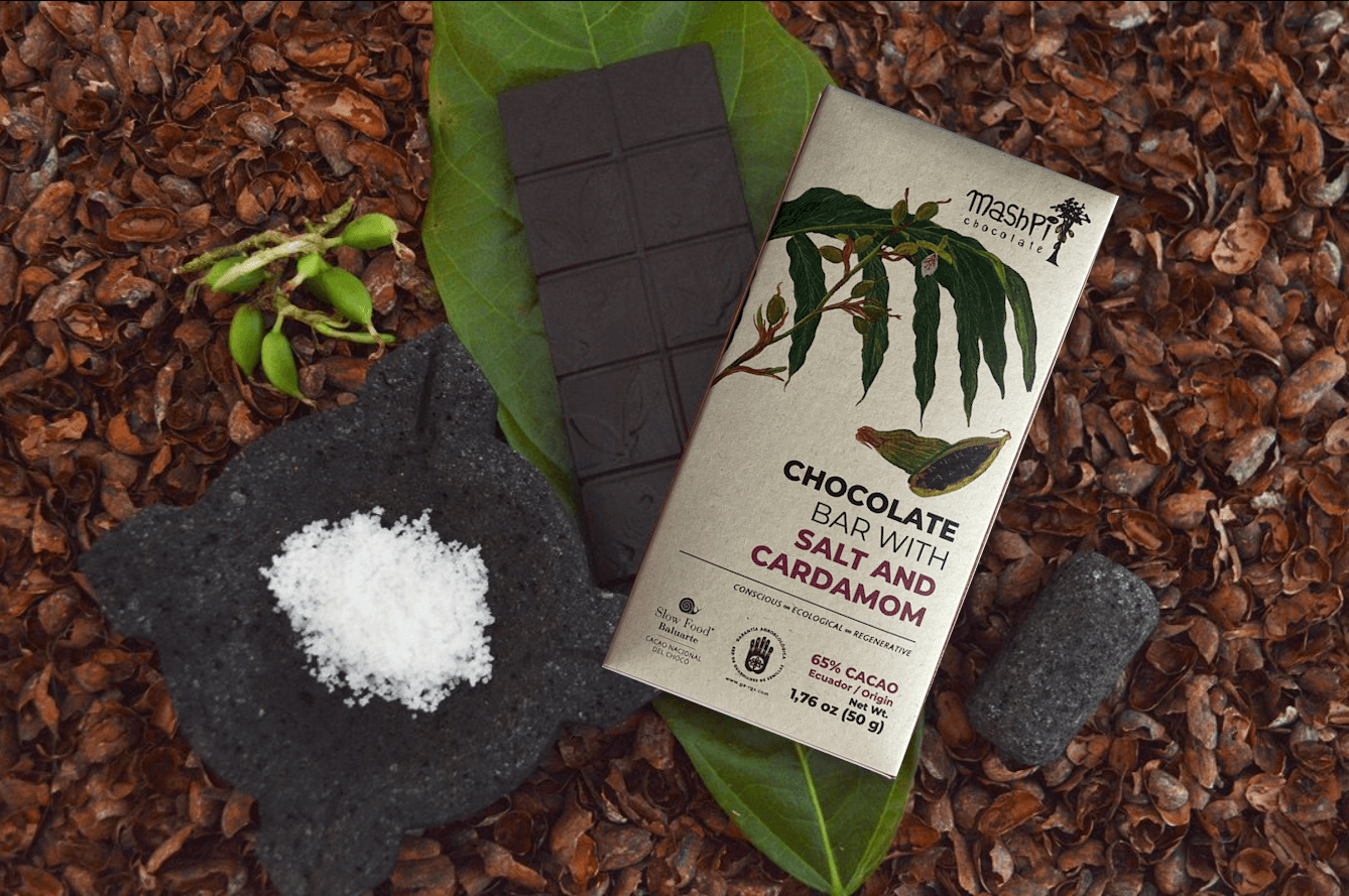 Cardamom &amp; Salt Chocolate bar - Mashpi Chocolate 